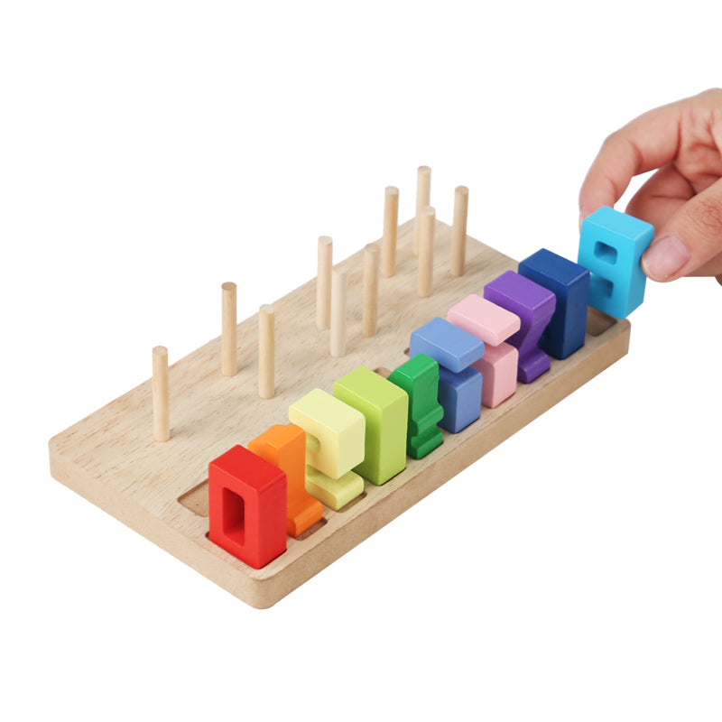 Wooden Number Board – Counting, Sorting & Stacking Learning Toy for Kids (2025-19)