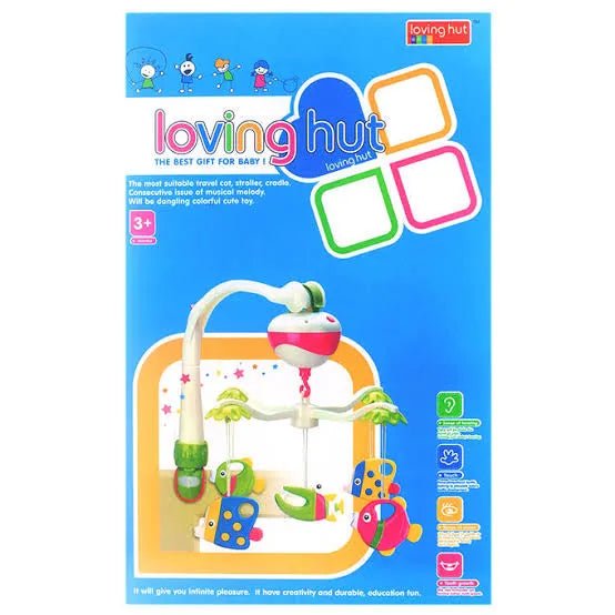 Loving Hut Musical Baby Cot Mobile - Hanging Rattles Set - Toynix