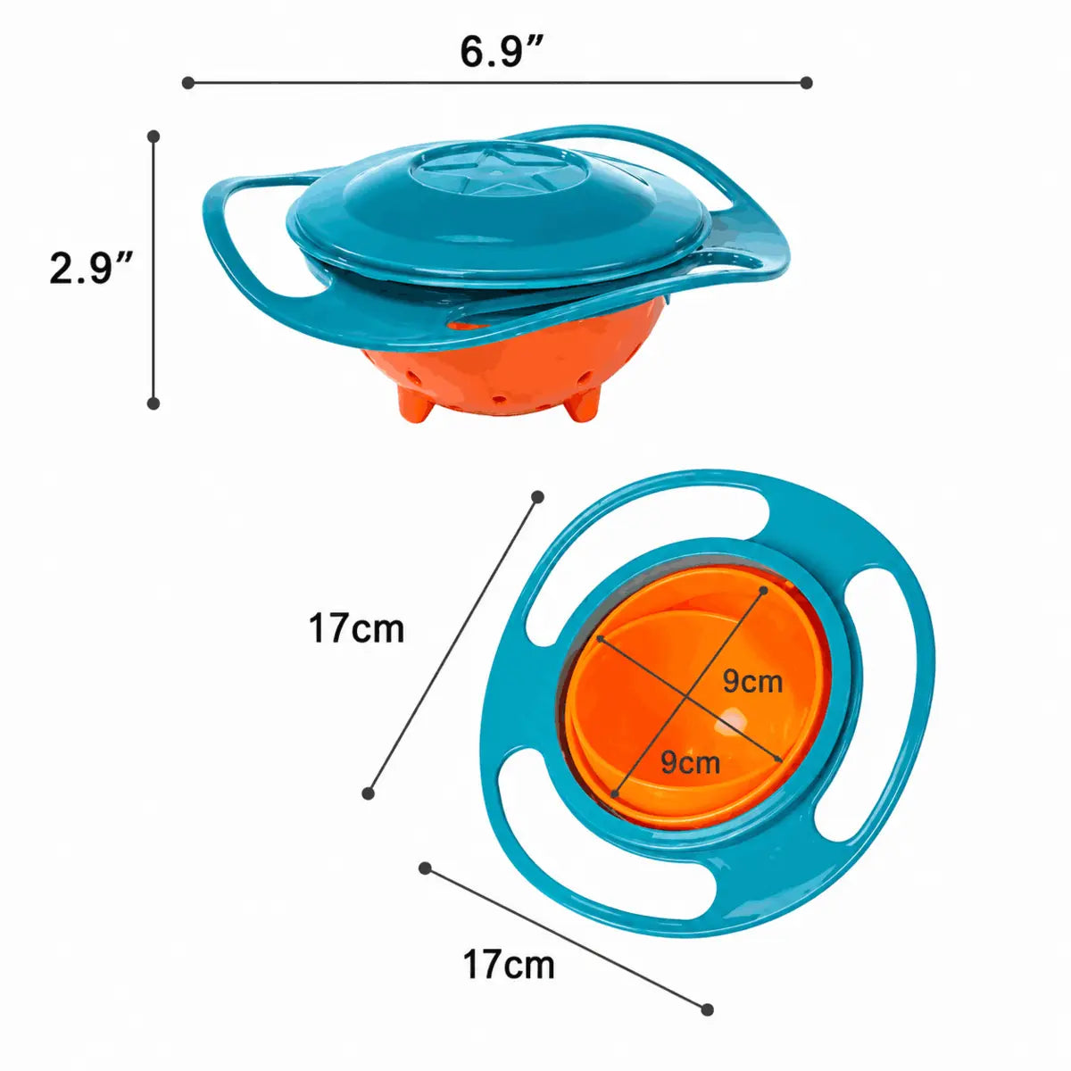 360° Rotatable Baby Feeding Gyro Bowl for Kids - Toynix.pk