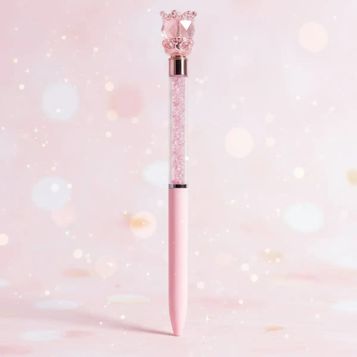 Bear rhinestone ballpoint pen for kids in colorful pastel designs