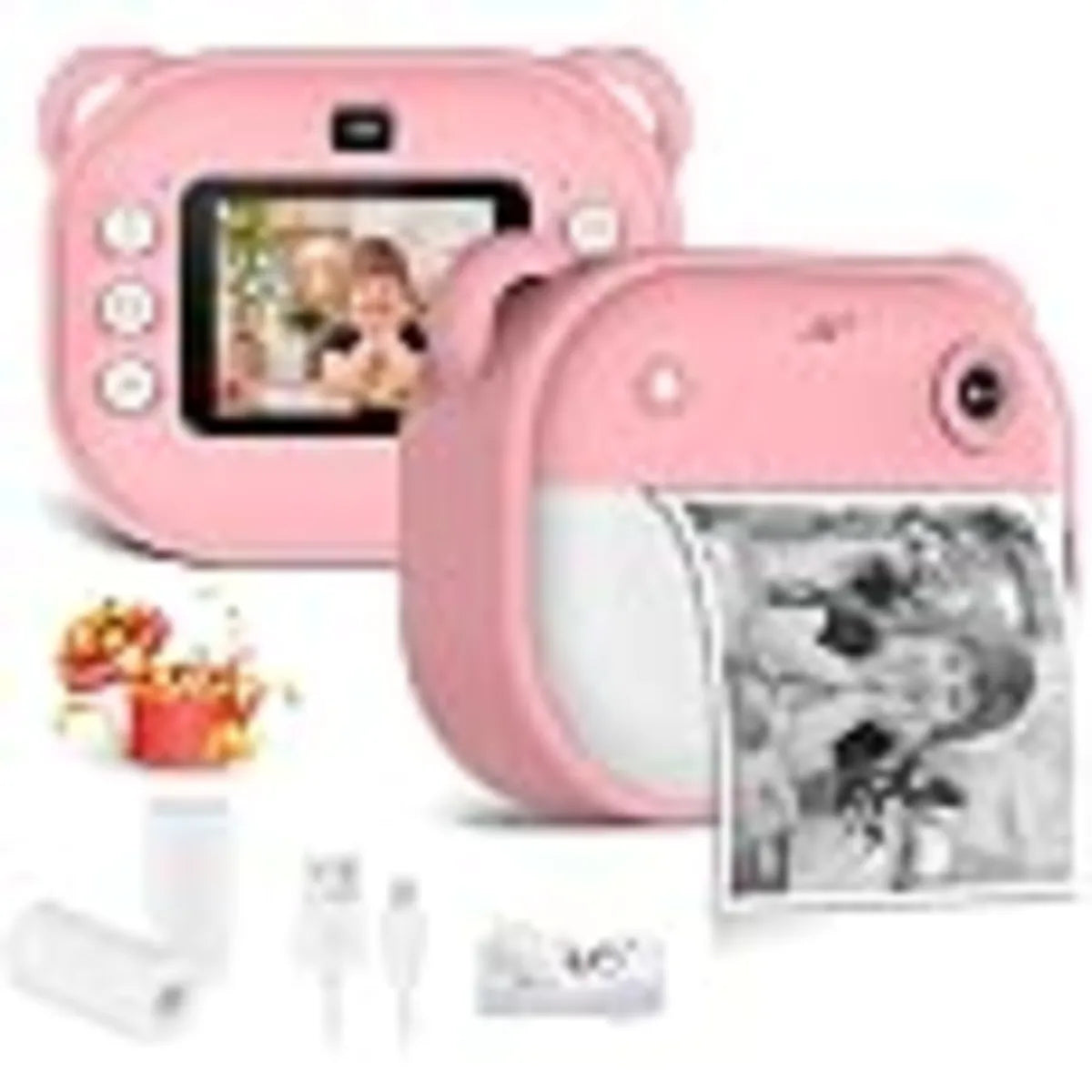 Children's Mini Pocket Instant Camera Printer Model 2 with 1080P Photos and One-Click Printing
