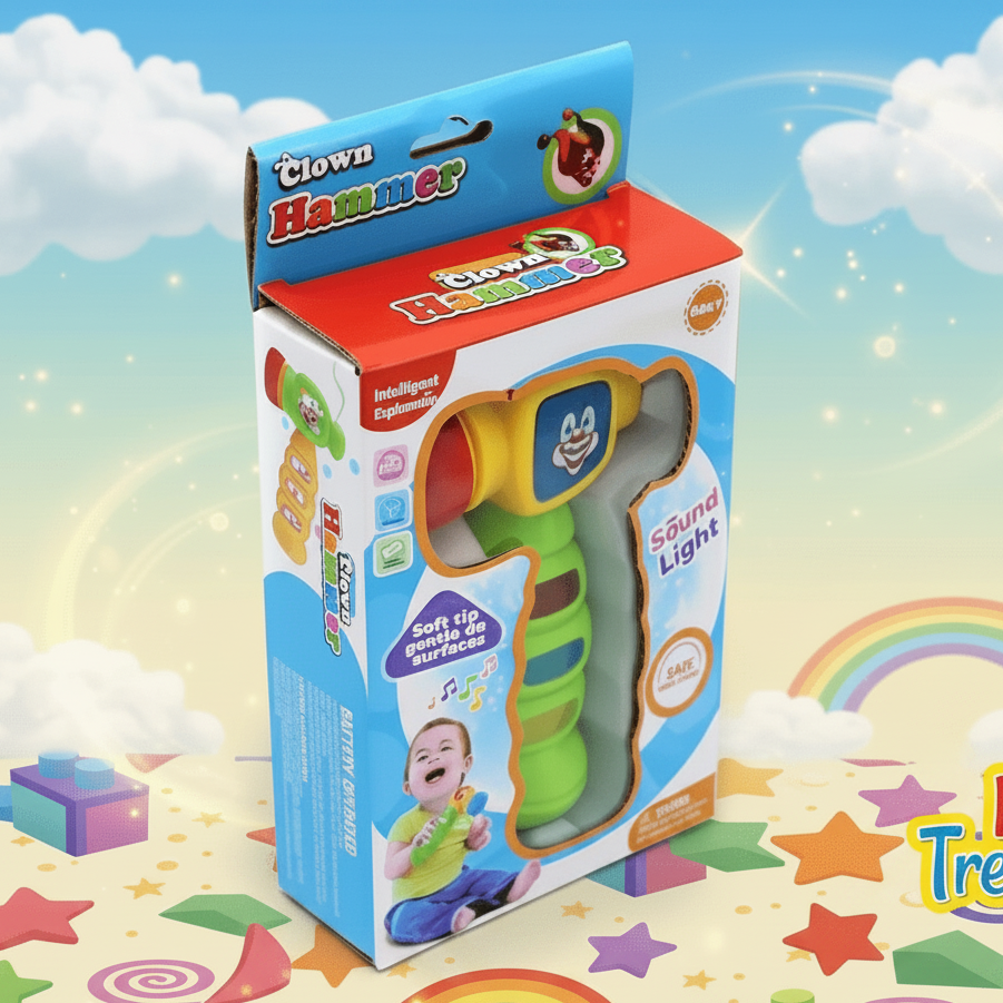 Clown Hammer Light Up Toy Game - Toynix