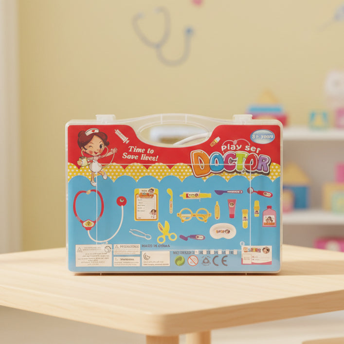 Doctor Set Briefcase Toy for Kids with Pretend Play Medical Accessories