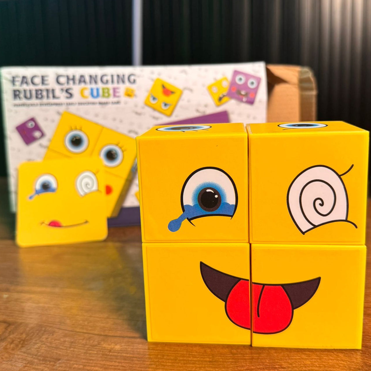 Face Expression Changing Cube Table Game for kids