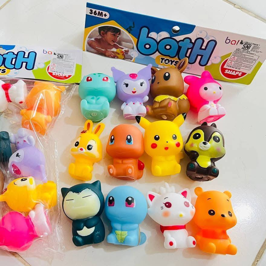 Colorful Soft Animal Bath Toys Set for Kids & Babies