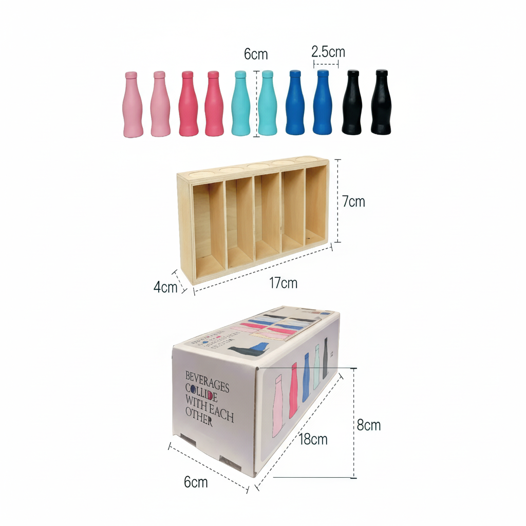 Color Matching Puzzle Bottles – 10pcs Set with Storage Box (2025-15)