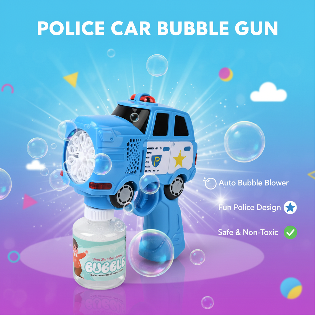 Police Car Bubble Gun Toy for Kids (LY027)