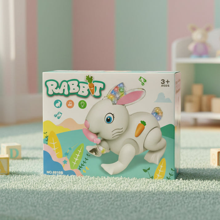 Jumping and hopping rabbit toy for kids, cute battery operated bunny toy