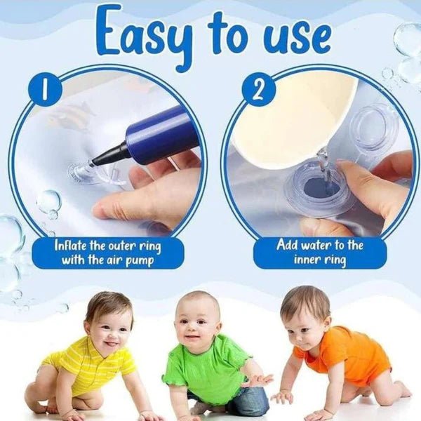 Premium Baby Inflatable Water Tummy Time Mat (Blue) - Toynix