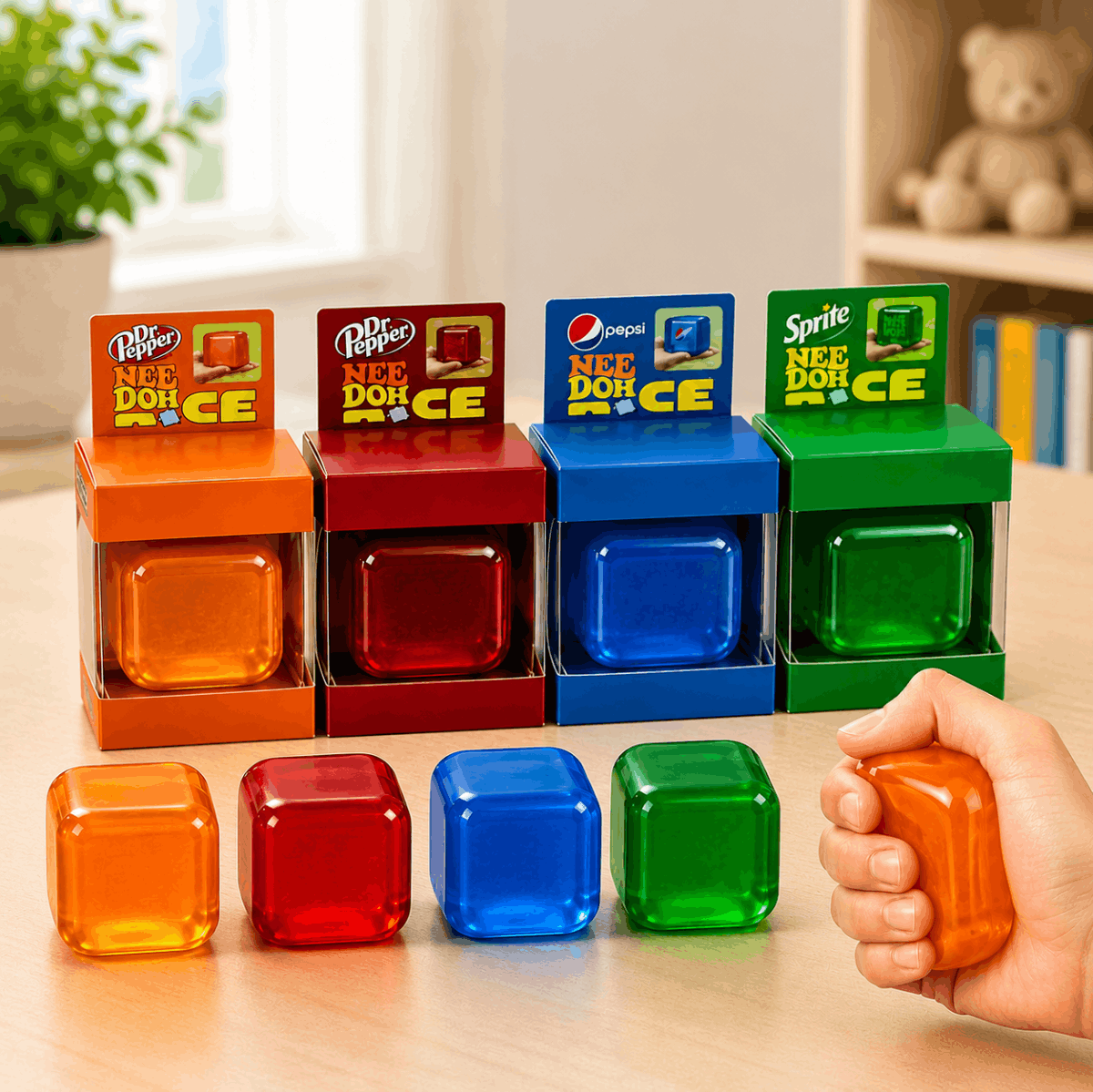Colorful Squeeze Cube Stress Relief Fidget Toy