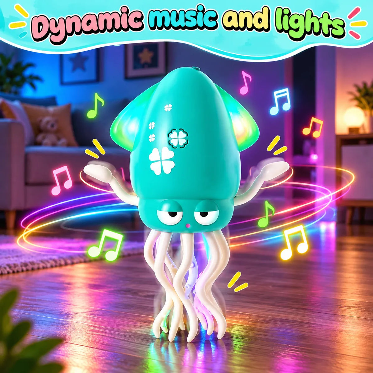 Electric Dancing Octopus Toy with Music Lights and Moving Tentacles - Toynix