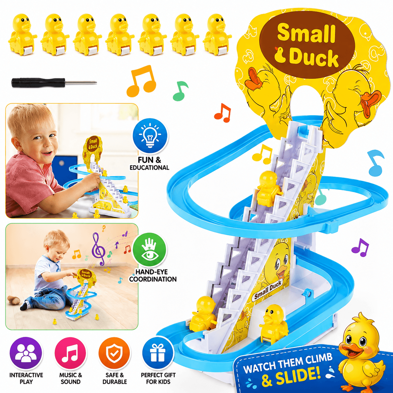 Small Ducks Climbing Stairs Toy For Kids (668-10D)