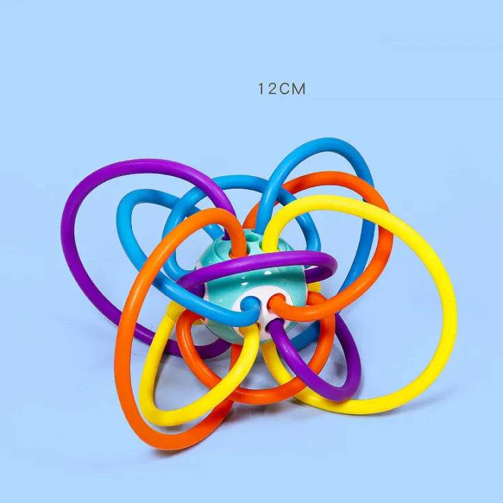 Huanger Activity Baby Teething Ring Rattle Toy (HE0104)
