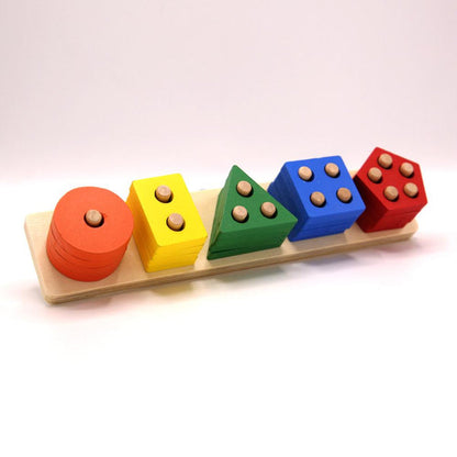 Wooden Educational Geometric Shape Blocks For Kids | 2025-11