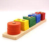 Wooden Geometric Shape Blocks For Kids - 5 Shapes | 2025-11