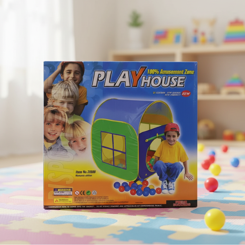Kids Playhouse Tent | Indoor Outdoor Folding Play Tent House (BW29988)