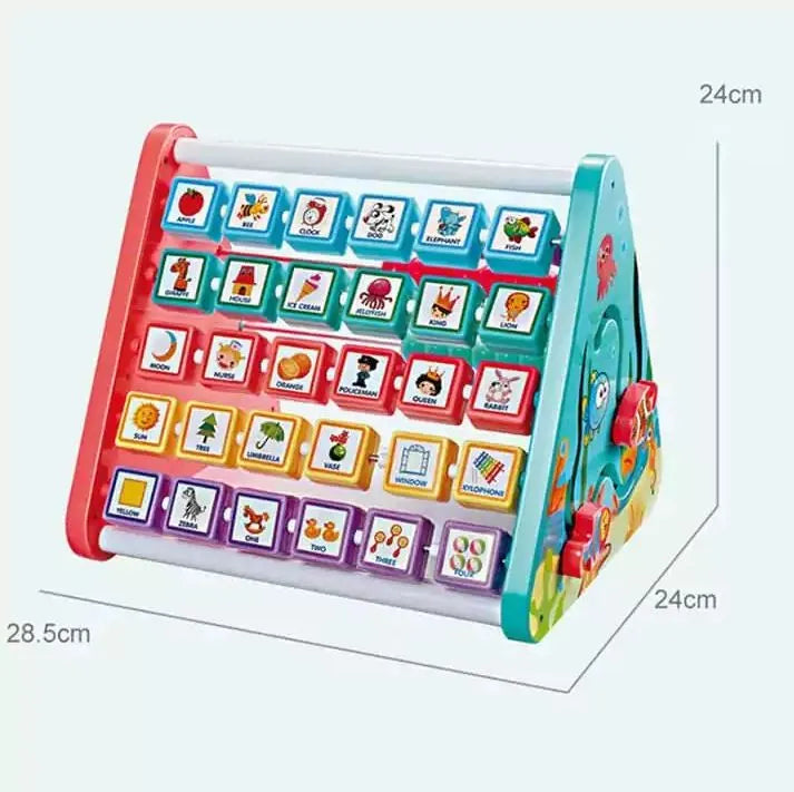 5-in-1 Multifunction Learning Activity Shelf for Kids