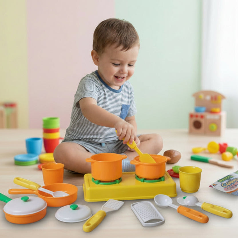 Happy Cooking Kitchen Set Toy For Kids (Random | 2317AB)