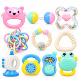 10 Pcs Colorful Baby Hand Rattle Set (KD225-83)