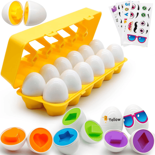Children's Early Education Multi Shapes Eggs Toy - Toynix