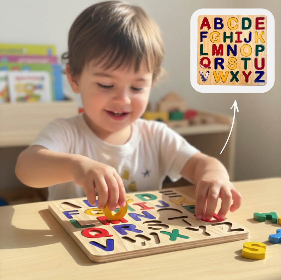 Premium Wooden Acrylic Educational Learning Colorful Puzzle Board (Pack Of 5)
