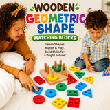 Wooden Geometric Shape Matching Blocks For Kids (2025-56)