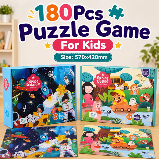 180 Pcs Jigsaw Puzzle for Kids Large Colorful Educational Puzzle Game Random Design