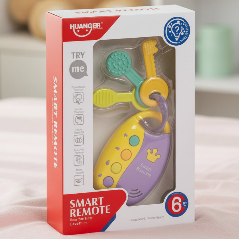 Huanger Smart Remote Car Keys Teether Toy with Light & Music Baby (HE8026)