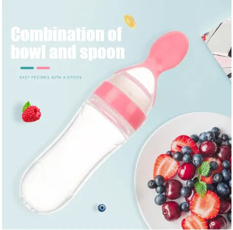 Silicone Baby Spoon Feeder Bottle for Infants & Toddlers (A1644)