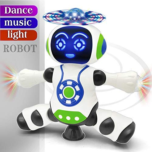 3D Flashing Lights Robot for Kids Toy With 360 Degree Rotation