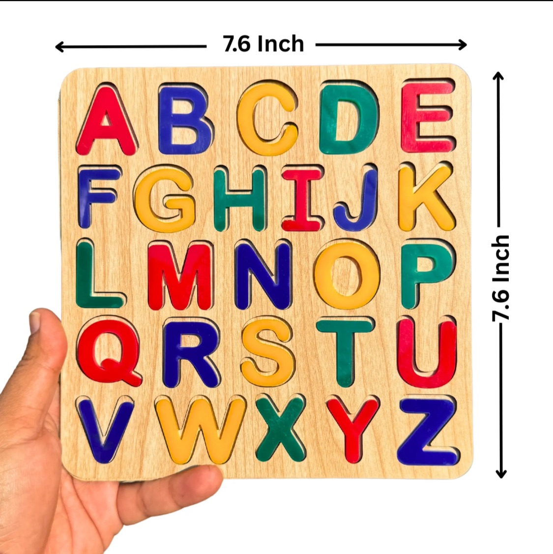 Premium Wooden Acrylic Educational Learning Colorful Puzzle Board (Pack Of 5)