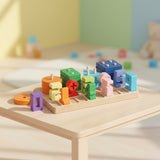 Wooden Number Board – Counting, Sorting & Stacking Learning Toy for Kids (2025-19)
