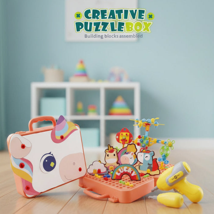 Creative 3D Drill Toy Set Space Simulation Screw Tool Box Random (232pcs)