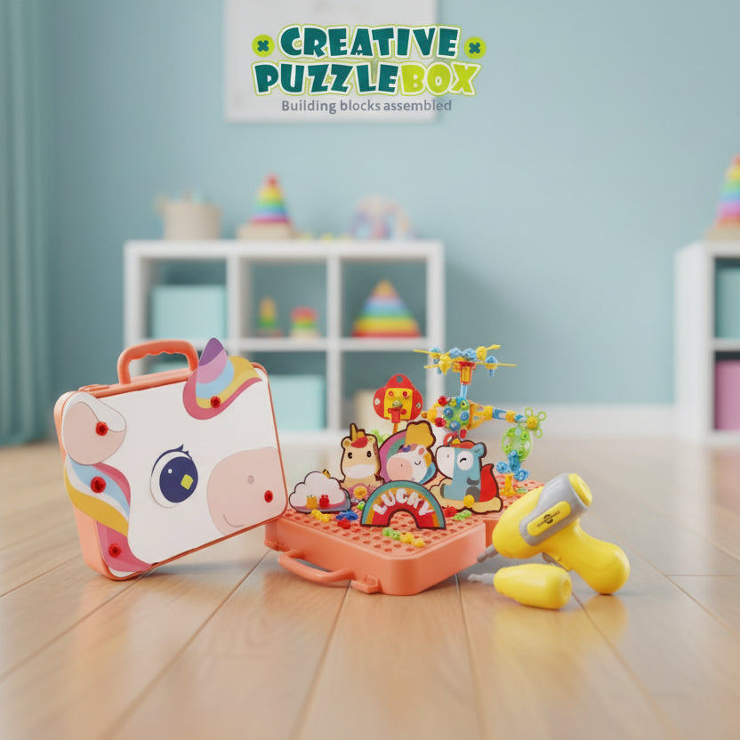 Creative 3D Drill Toy Set Space Simulation Screw Tool Box (232pcs)