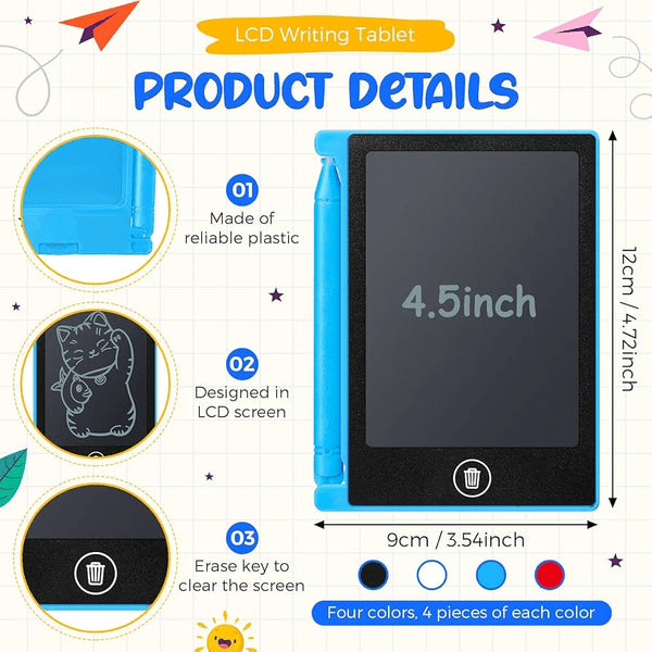 4.5" LCD Writing Tablet Multicolor Screen Writing Erasable Writing Board (4501C)