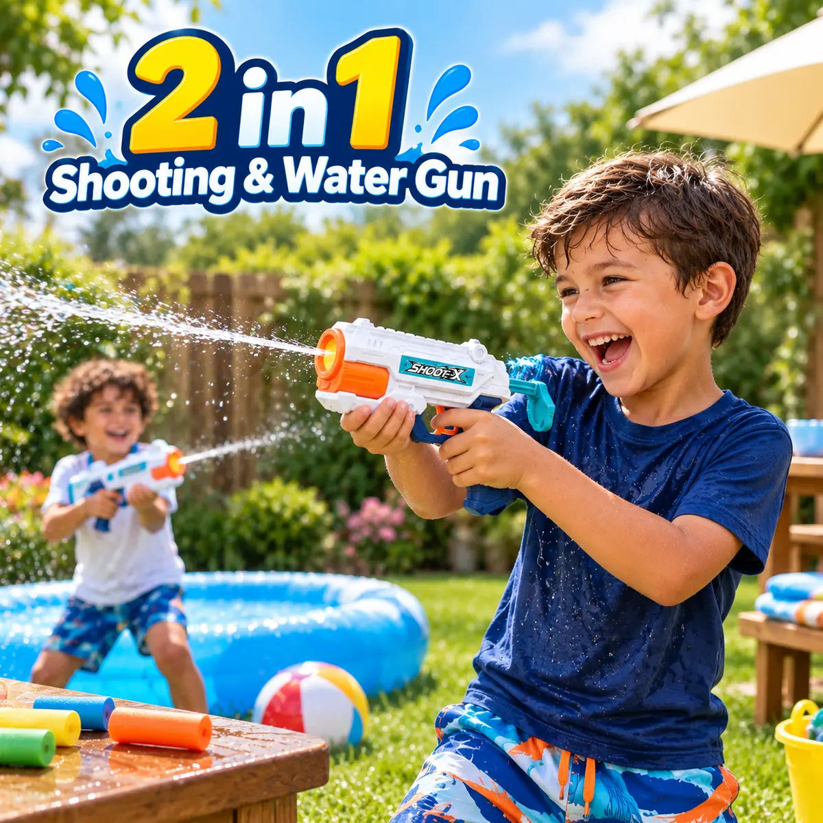 Magic 2 in 1 Shooting & Water Gun (648-31)