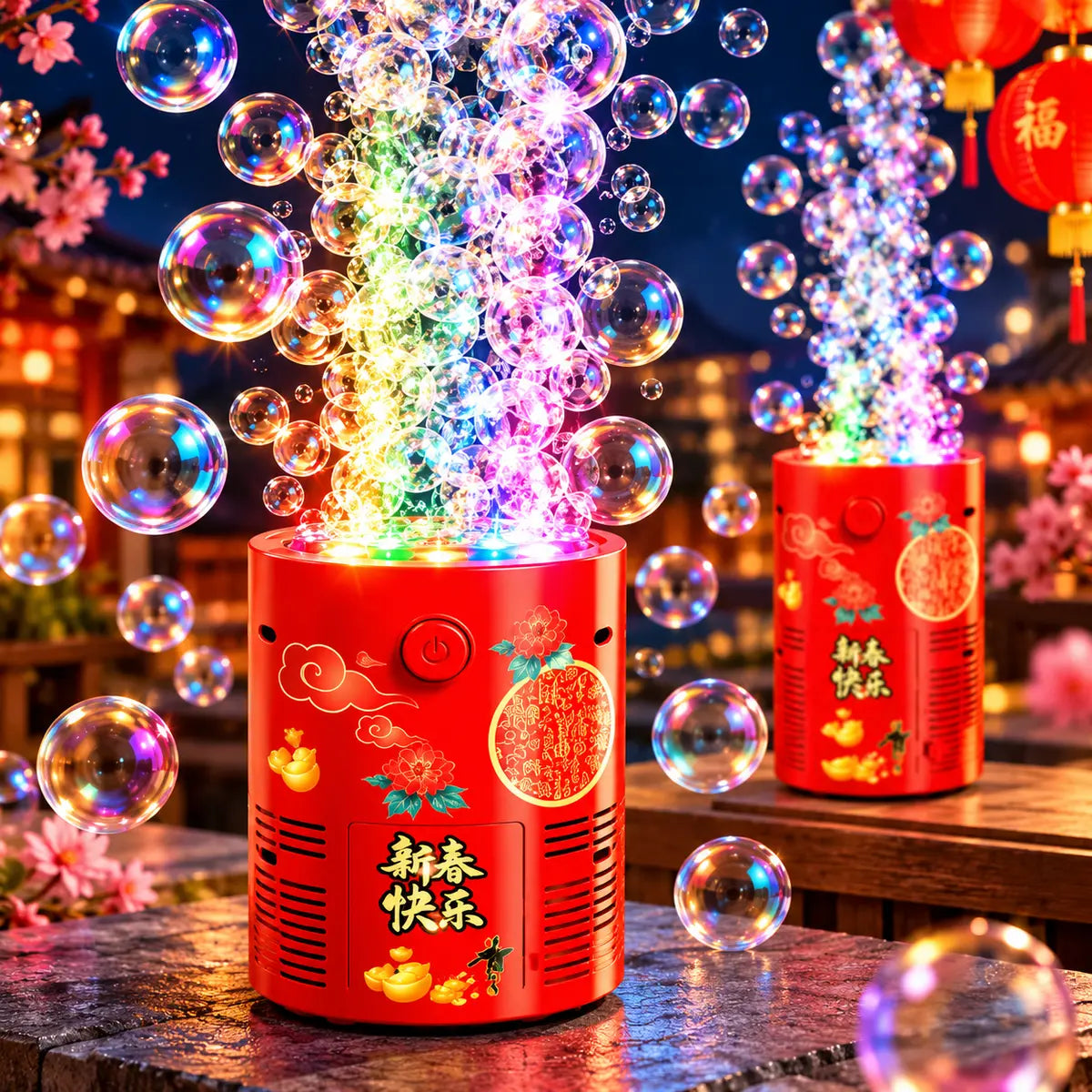 20 hole automatic bubble machine toy with LED lights for kids - Toynix.pk