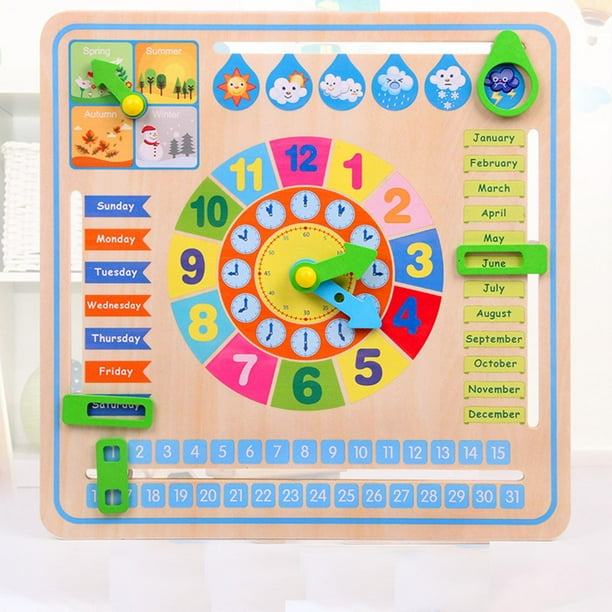 Educational Wooden Multifunctional Calendar Clock | 2025-13
