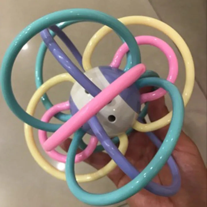 Huanger Activity Baby Teething Ring Rattle Toy (HE0104)