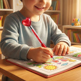 Red Heart-Shaped Pen For Kids (9045)