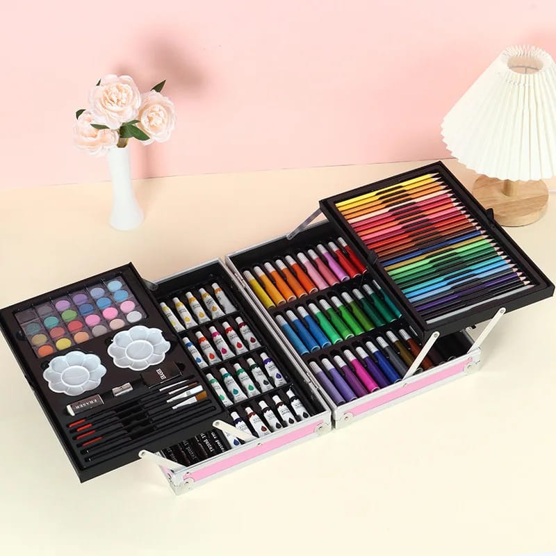 145-Piece Kids Coloring, Drawing & Painting Art Kit - Toynix