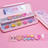 Kids Makeup & Stationery Box – 2-in-1 Pencil Case with Washable Eyeshadow Set (2962F)