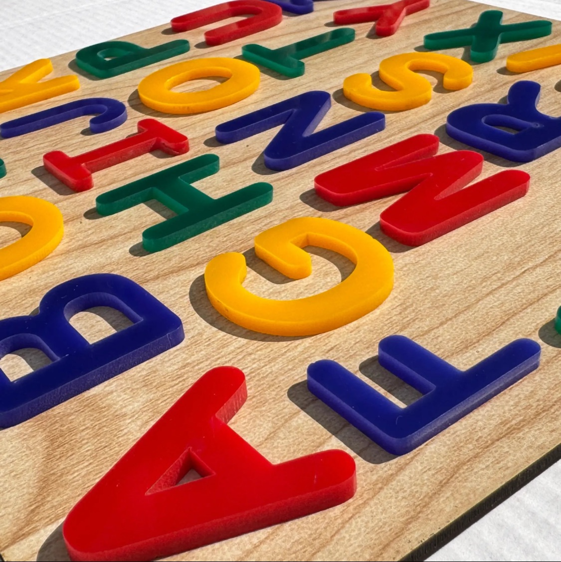 Premium Wooden Acrylic Educational Learning Colorful Puzzle Board (Pack Of 5)