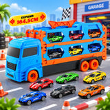 2-in-1 Transforming Truck Car Carrier Playset for Kids (MF-66888)