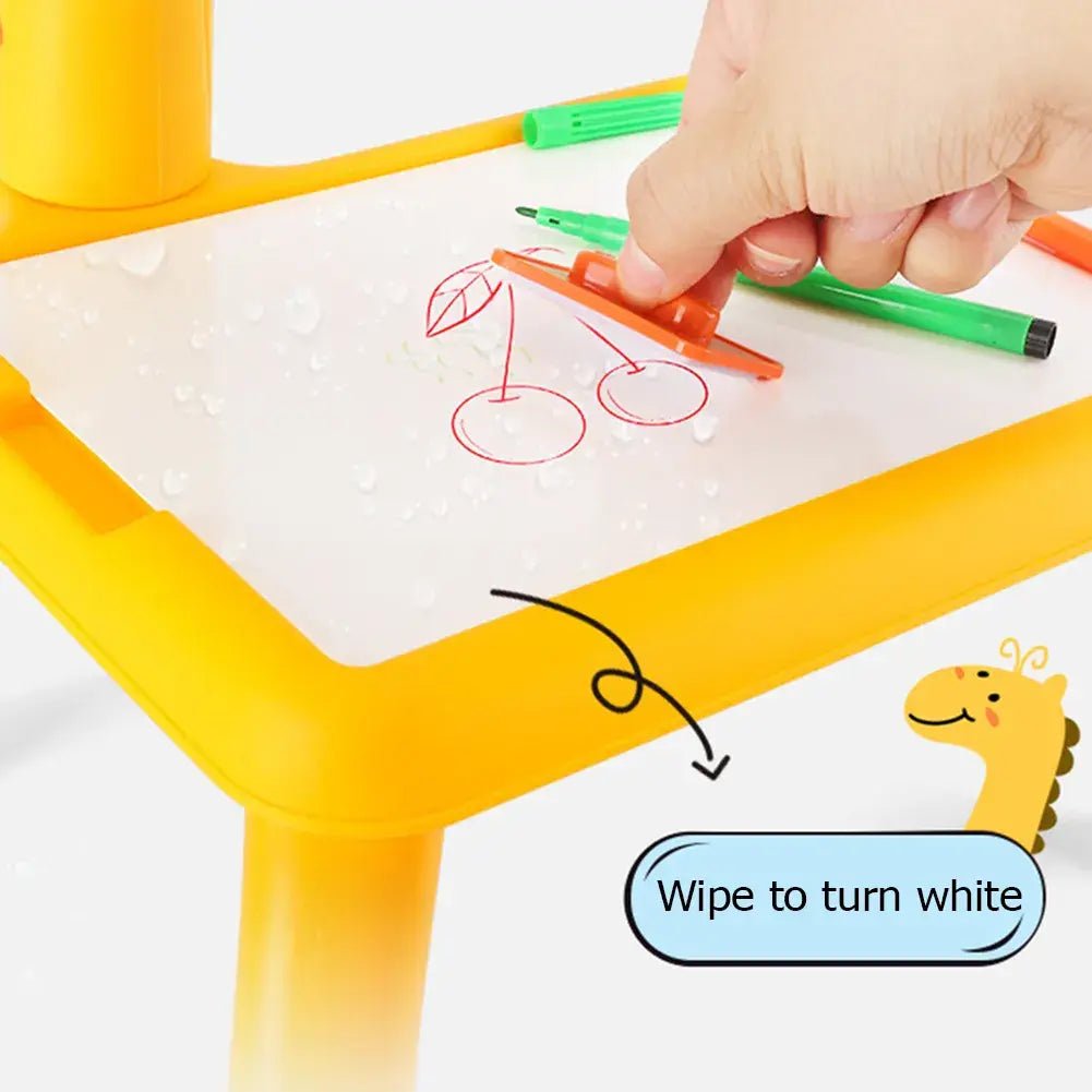 3 In 1 Kids Painting Drawing Activity Kit Projector Table (Random Color) - Toynix