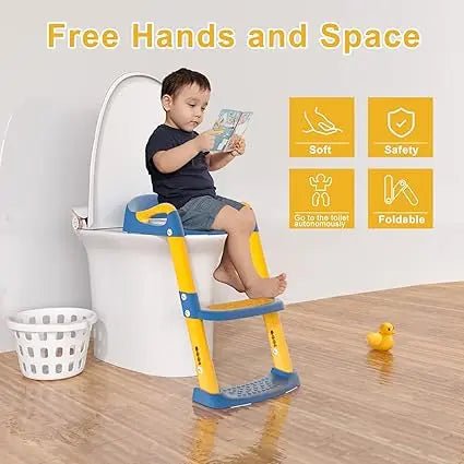 Toilet Seat with 2 Step Ladder | Toilet Trainer For Kids