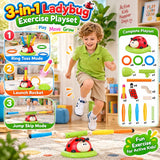 3-in-1 Activity Toy Set Ladybug RC Sports with Rocket Launcher (296Y)