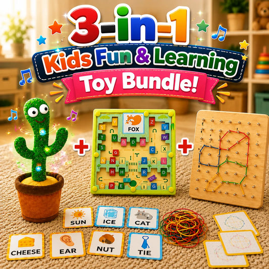 3-in-1 Kids Fun & Learning Toy Bundle for Educational Play