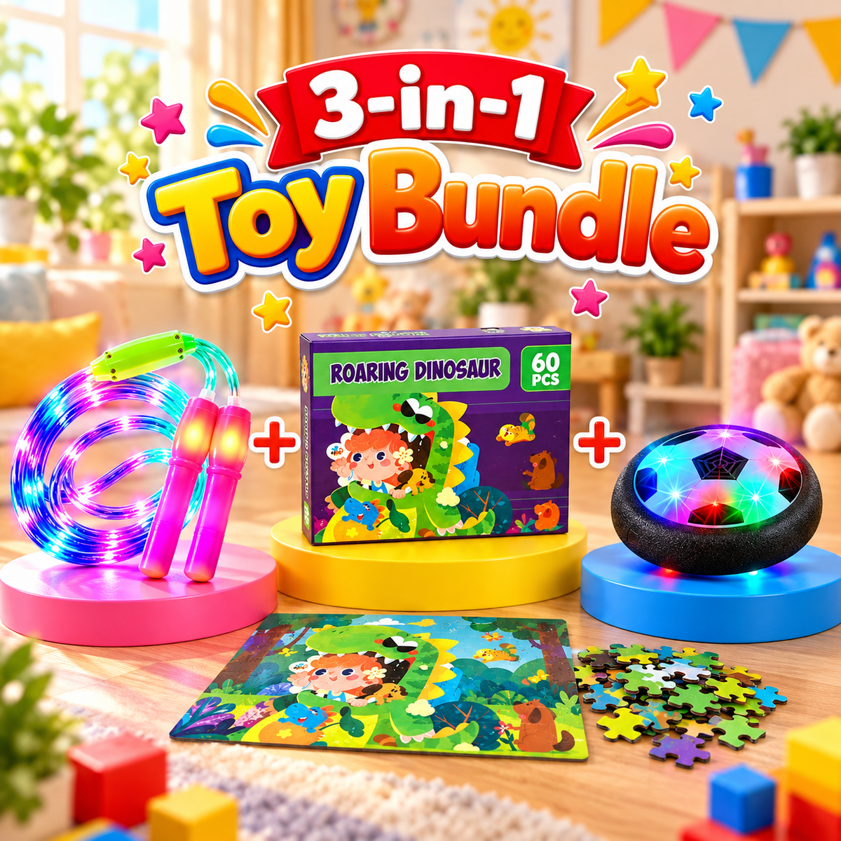 3-in-1  Kids Active Play & Learning Toy Bundle (23270/2025-22/88732)