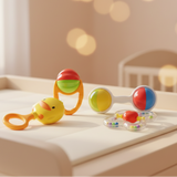 4 Pcs Baby Rattle Set – Colorful Hand Rattle Toys for Newborn & Infants (K225D22)
